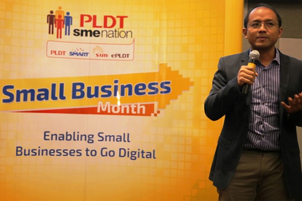 Google Philippines Country Manager Ken Lingan talks about digital solutions for small businesses during the launch of PLDT SME Nation’s Small Business Month.