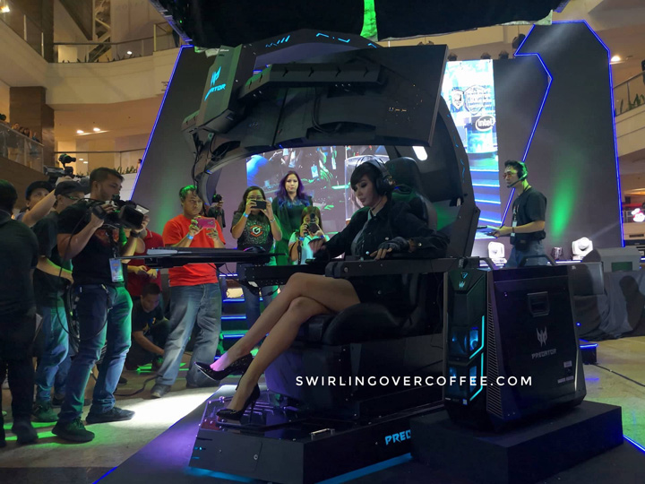 Alodia Gosiengfiao Sits On The Predator Thronos Gaming Chair Swirlingovercoffee