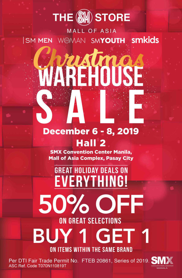 Enjoy 50% of Buy 1 Get 1 Free at SM Warehouse Sale