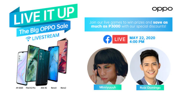 Shop, Play, and Score Fun Prizes at OPPO’s #LiveItUp Livestream with Mimiyuuuh and Robi Domingo