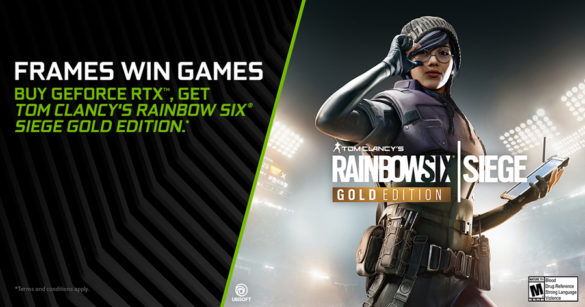 Mega-Hit ‘Tom Clancy’s Rainbow Six Siege’ bundled with GeForce RTX GPUs!