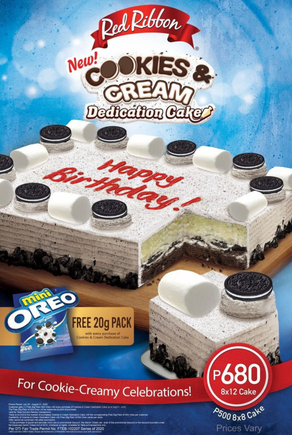 Red Ribbon Launches Its NEW Cookies & Cream Dedication Cake for Yummy, Cookie-Creamy Celebrations!