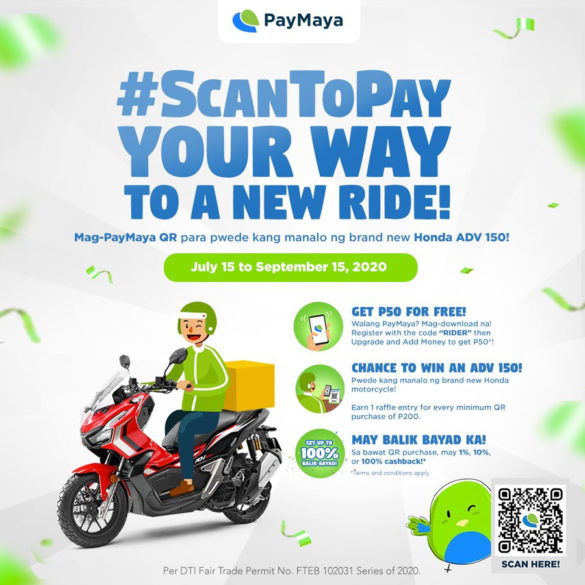 Delivery Riders Can #ScanToPay for Safer and More Rewarding Transactions With PayMaya