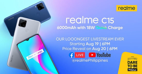 realme C15 to launch on August 18