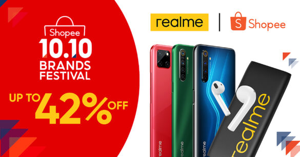 Discounts up to 42% await realme fans at Shopee 10.10 Brand Festival Sale