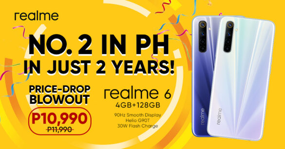 Realme Is Top 2 Smartphone Brand in PH, Celebrates With a Price Drop on Midrange Beast Realme 6