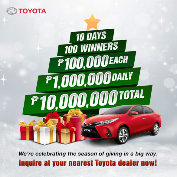 Toyota celebrates the holiday season with a P10 Million Blowout and extended affordable deals