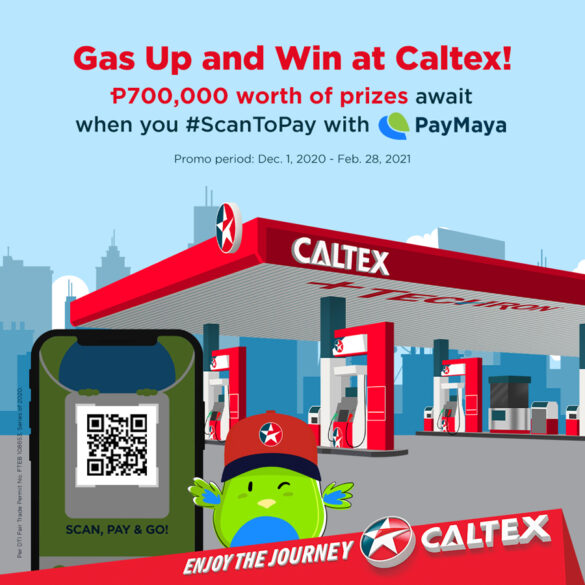 Win a share of P700,000 in prizes when you fuel up at Caltex via PayMaya QR