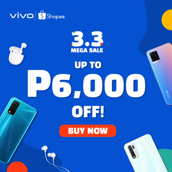 Huge discounts, free shipping, and more vouchers for vivo smartphones at the Shopee 3.3 Mega Sale