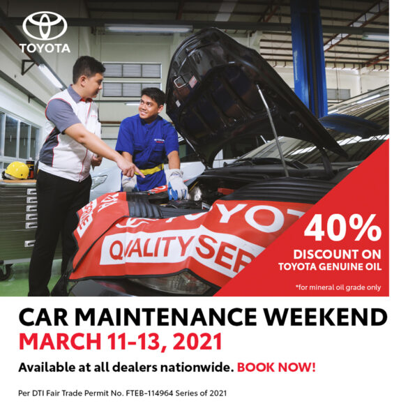 Toyota announces Car Maintenance Weekend this March 2021