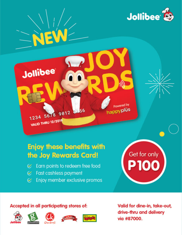 Have a joyful and rewarding experience with Jollibee’s new Joy Rewards card!