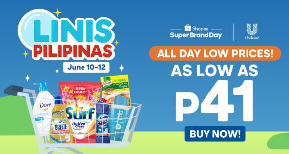 Unilever and Shopee have teamed up for their "Linis Pilipinas" campaign, where you can enjoy to up 50% off on Unilever's Super Brand Day on Shopee from June 10-12.