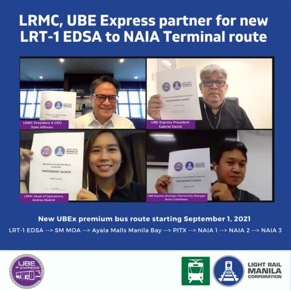 LRMC, UBE Express, Inc. partner for new LRT-1 EDSA to NAIA Terminal route