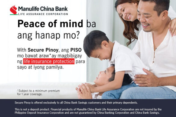 Manulife China Bank offers affordable life insurance plan for as low as Php1 a day