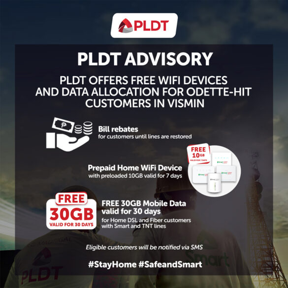 PLDT offers free WiFi devices and data allocation for Odette-hit customers in VisMin