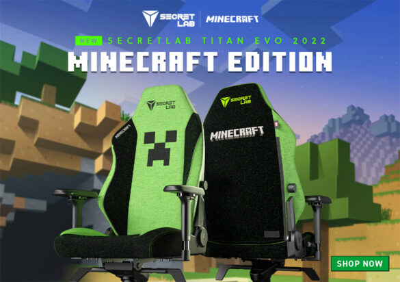 Minecraft’s Creeper comes to life with the Secretlab Minecraft Edition chair, created in collaboration with Mojang Studios