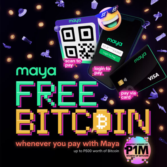 Check your crypto wallet for FREE Bitcoin whenever you pay with Maya!