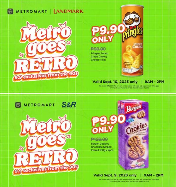 Go back to the 90s with great deals in MetroMart’s 9.9 Sale