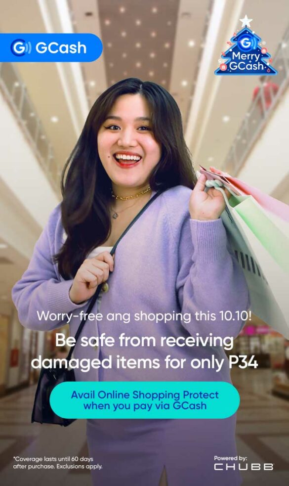 GCash offers online shopping protection via GInsure for only PHP 34