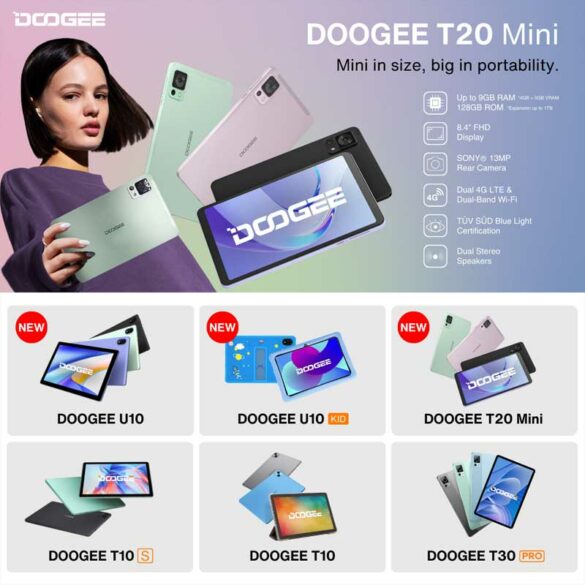 DOOGEE keeps momentum, adds U Series and a Mini LTE tablet designed for the younger generation!