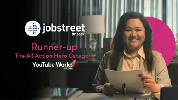 Jobstreet by SEEK named runner-up at the YouTube Works Awards Southeast Asia 2023