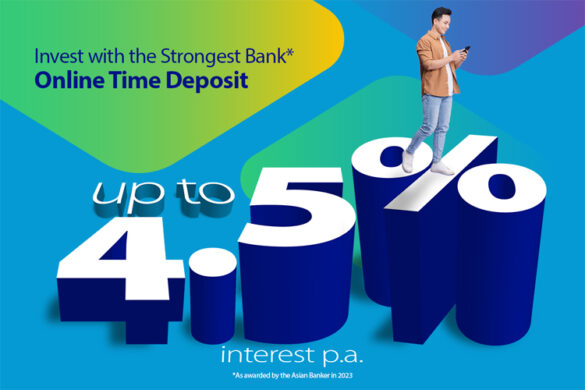 Earn up to 4.5% p.a interest rate with Metrobank's Online Time Deposit account