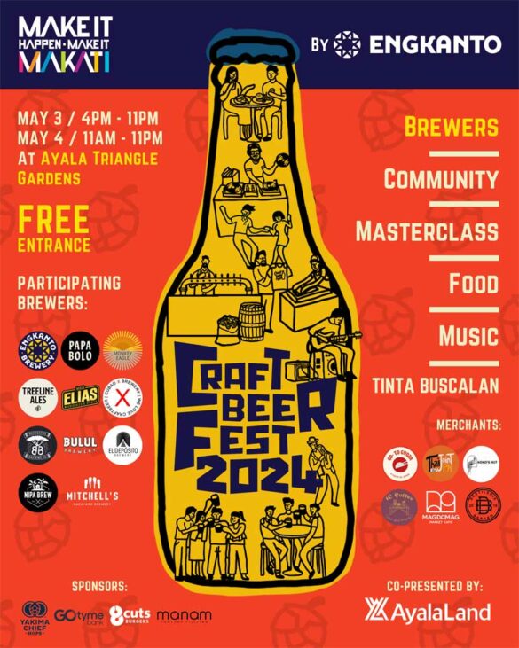 CRAFT BEER FEST 2024 in Ayala Triangle Gardens brings together the finest local breweries and craft community to the most anticipated summer beer event in Manila