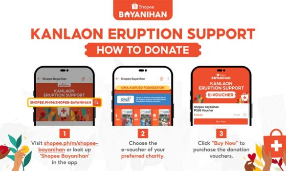 Shopee Bayanihan calls for donations to help Negros localities affected by Mt. Kanlaon Eruption