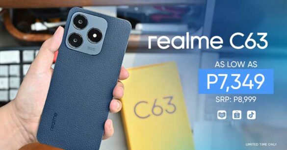 The stain and scratch resistant realme C63 is now available for P8,999