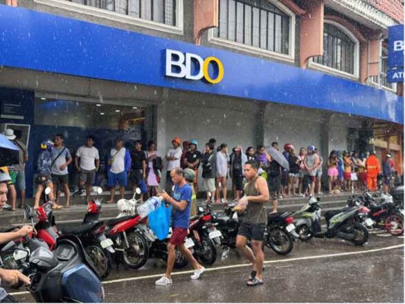 The only one. BDO branch in Iriga City was the only bank in the whole Rinconada District in Camarines Sur to remain online during Tropical Storm Kristine's surge.