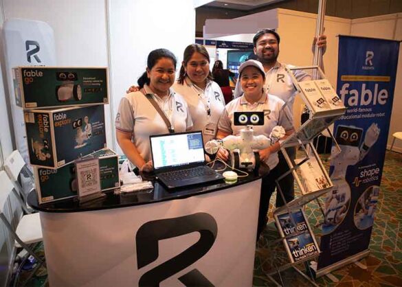 The team of Radenta Technologies with Shape Robotics at Bett Asia 2024 in Kuala Lumpur, Malaysia.