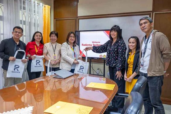 Radenta Technologies representatives with officials from San Sebastian College-Recoletos, Manila.